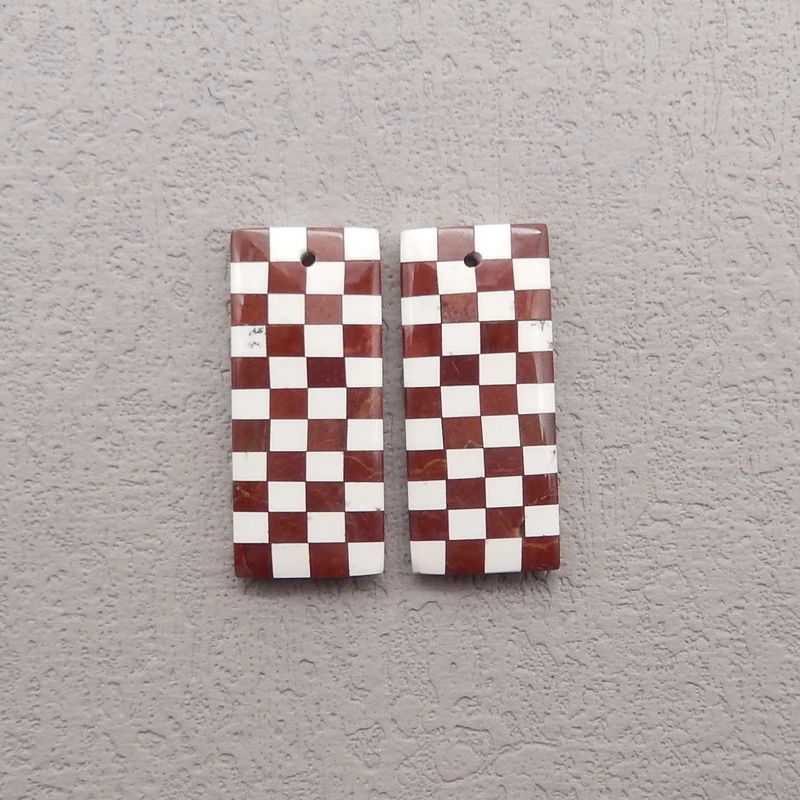 Natural Stone Multi-Color Picasso Jasper Howlite Earrings Beads,Fashion Jewelry Earrings Accessories For Women 29x13x4mm 6g