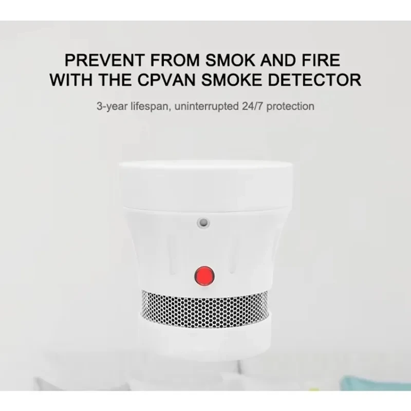 Tuya Smart Life Wireless Mini Smoke Detector Fire Alarm Micro-Type Smart Smoke Detector High Sensitivity Sensor