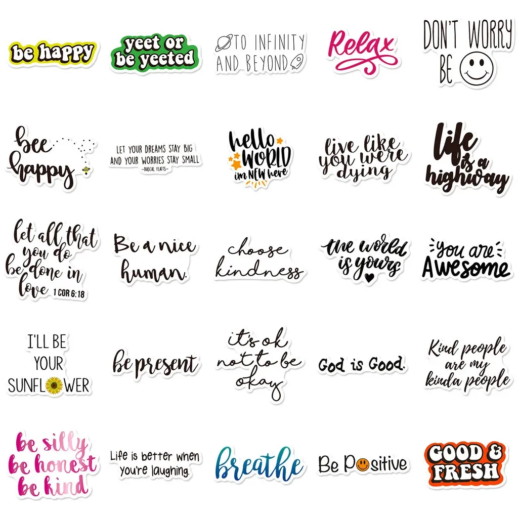 ملصقات وجه مبتسم صديقة للبيئة - شارات خالية من مادة BPA مكونة من 50 ورقة لتزيين زجاجات المياه ذات العلامات التجارية الإبداعية (متجر Anime Worlds)