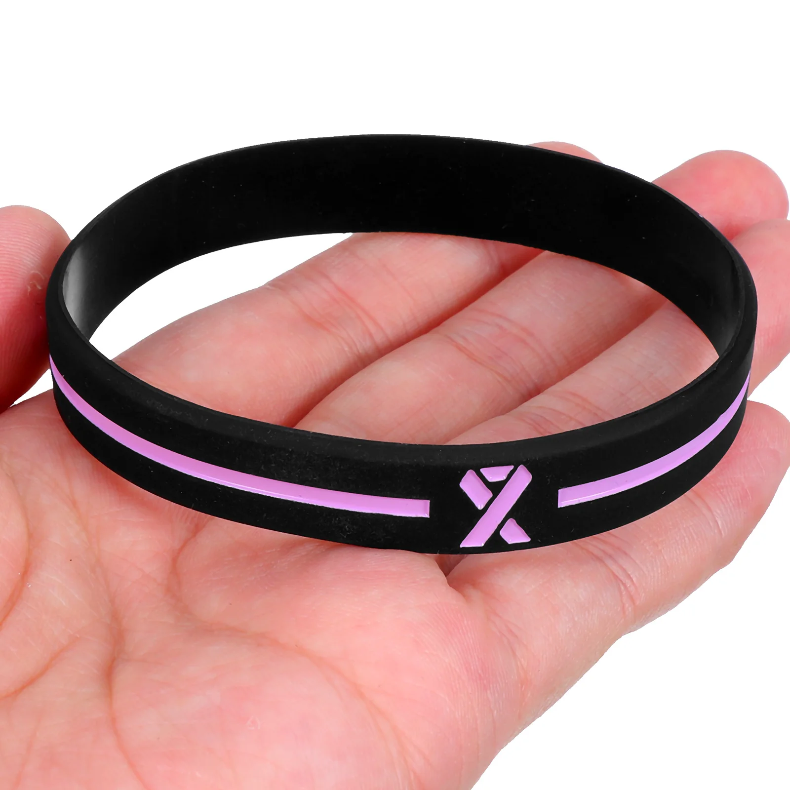 

30pcs Breast Cancer Awareness Silicone Bracelets Women Men Support Wristbands Fundraiser Event Supplies Survivor Charity Rubber
