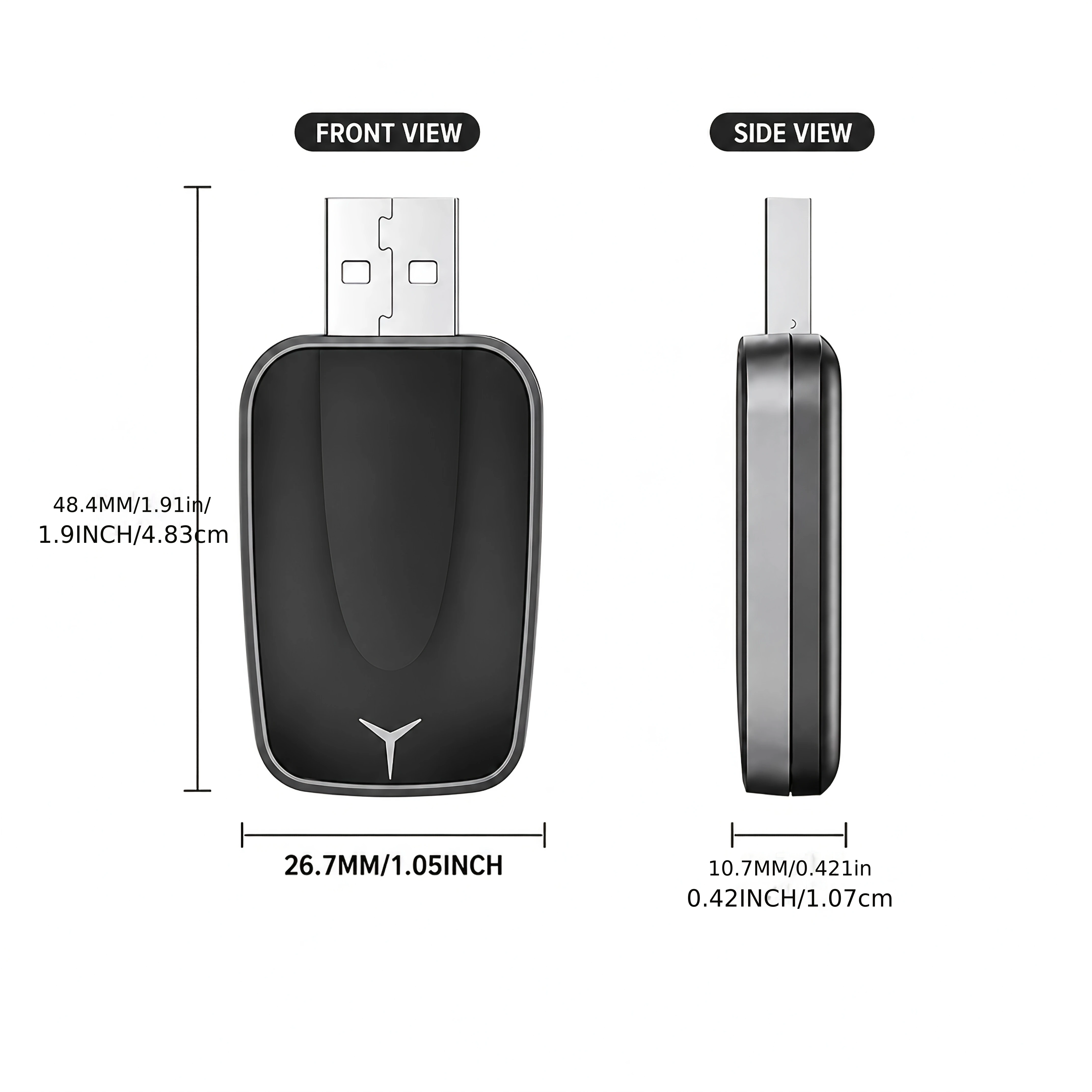 Wireless CarPlay Android Auto Adapter USB Mini Dongle Plug and Play Low Latency Fast Connect for Wired CarPlay Android Auto Cars