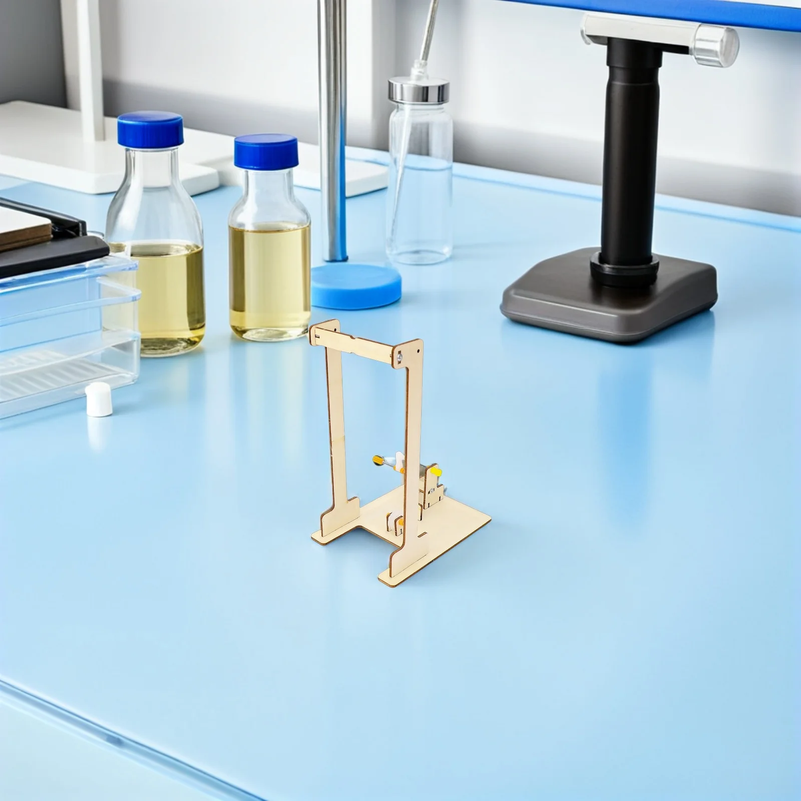 3Sets DIY Houten Kraan Bouwpakket voor Kinderen Wetenschapsexperiment Materiaal Pakket Stem Onderwijs Mechanische Voordeel