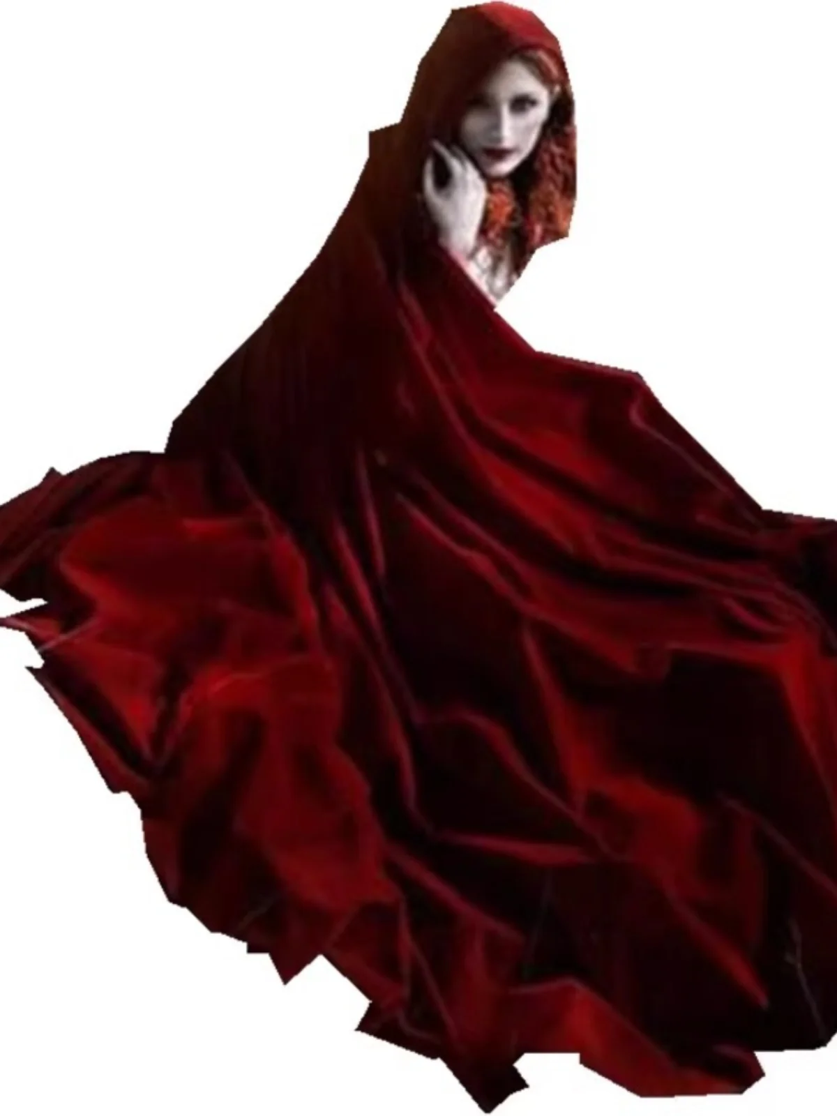 

Universal Men Women loween Costume Wine Red Cloak Witch Long Robe with Hood oulder awl Design Polyester Material