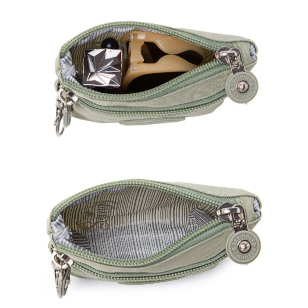 جديد بلون المرأة المحفظة النايلون مع المفاتيح عملة المحفظة سحاب عازل للماء مخلب السيدات #3