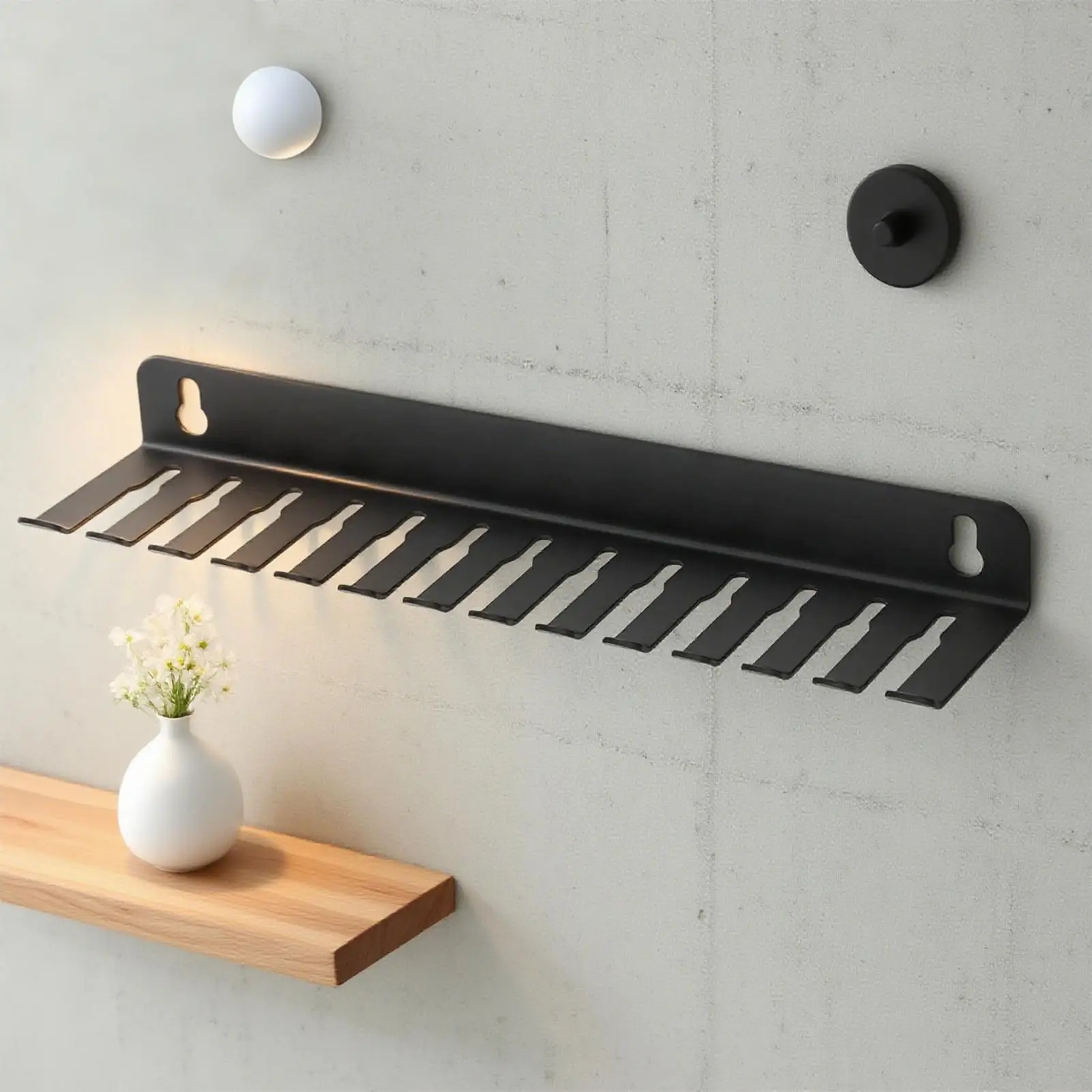 

Держатель-органайзер для шнура, 13-слотовый стальной органайзер для кабеля для передачи данных, стойка для стен, простая установка, кабельная стойка для мастерских, студий