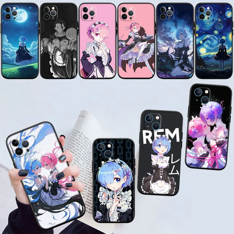 FX65 Re Zero Ram Rem Phone Case for Samsung A11 A12 A13 A15 A52S A53 A55 A56 A70 A71 A72 A73 F06 F16 F56 S10 Plus S10e