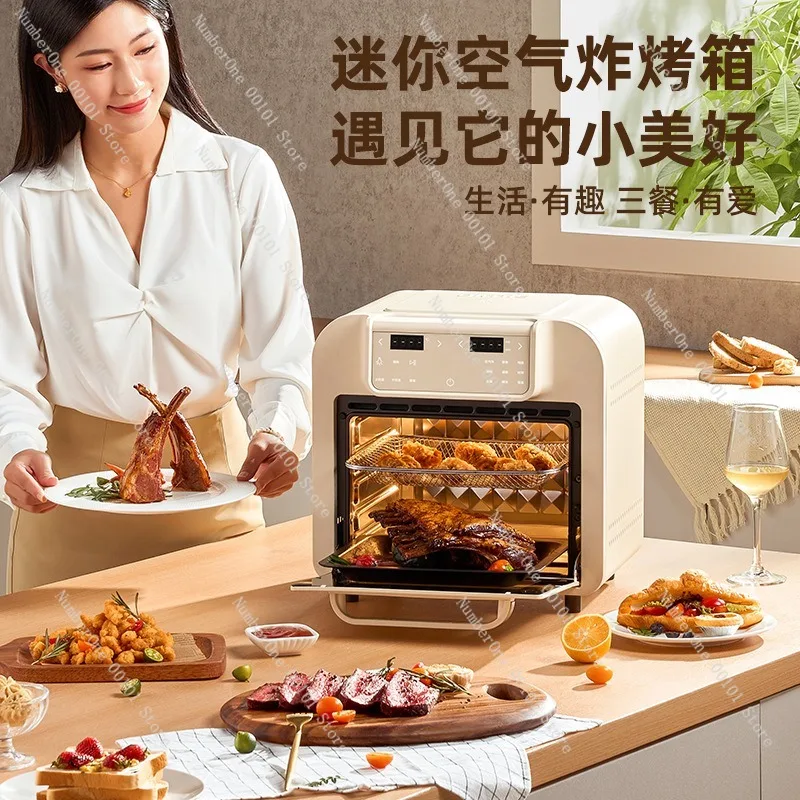 Large Capacity Smart Air Fryer Oven for Home Kitchen Multifunction Electric Convection Toaster Oven Steam Bake Roast Grill
