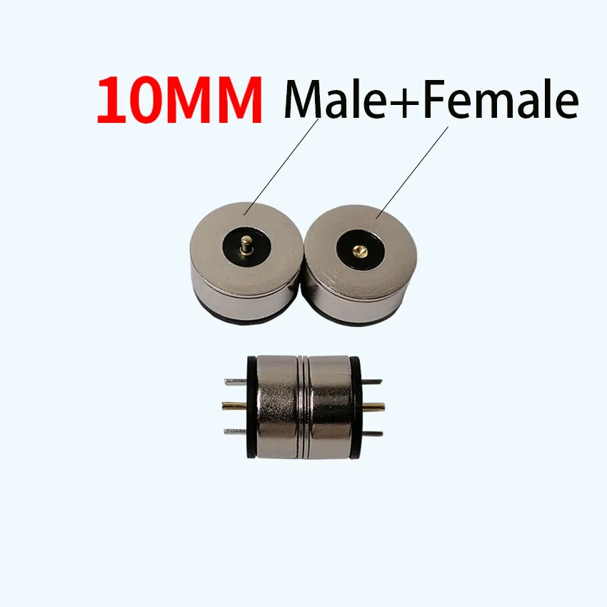 2pin round magnet suction spring pogo pin connector, male and female probe DC power charging magnetic connector