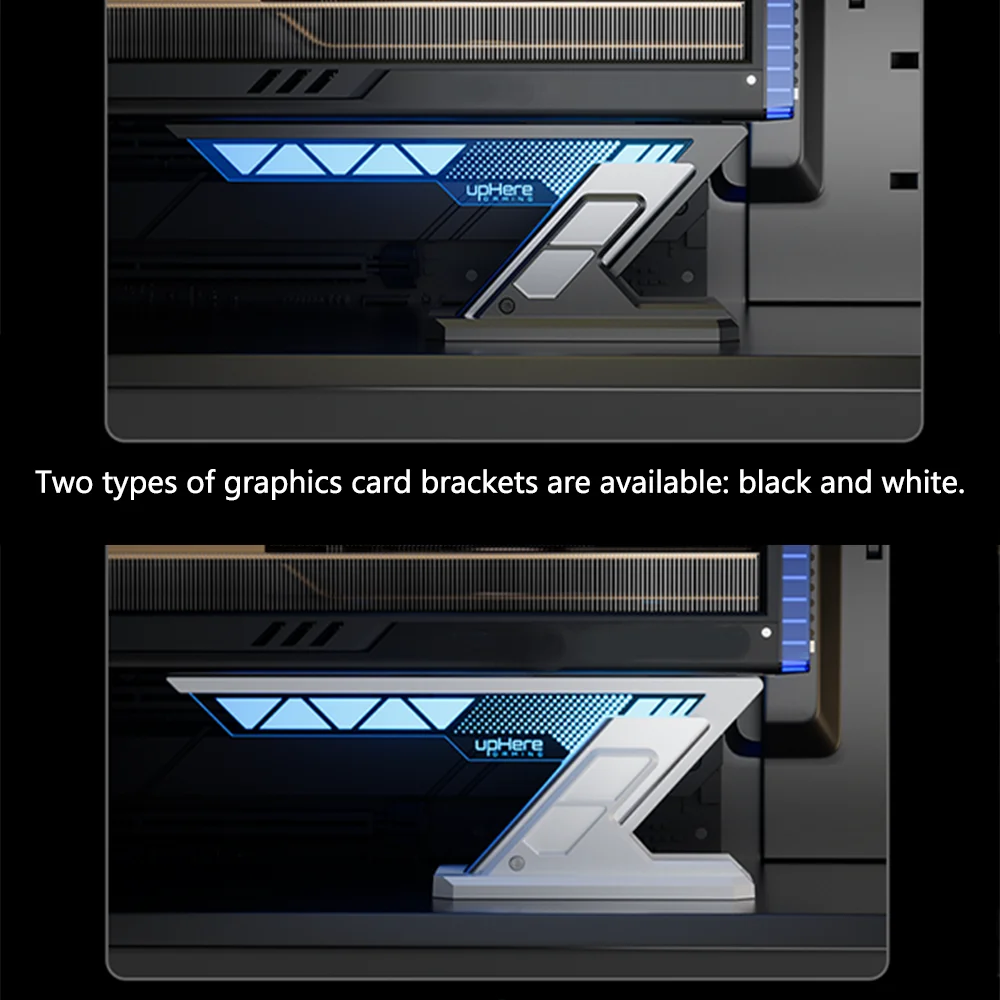Aluminum Alloy ARGB GPU Support Bracket, Magnetic Base Adjustable Height Anti-Sag GPU Holder, 5V 3Pin Aura Sync Graphics Card St - view 5
