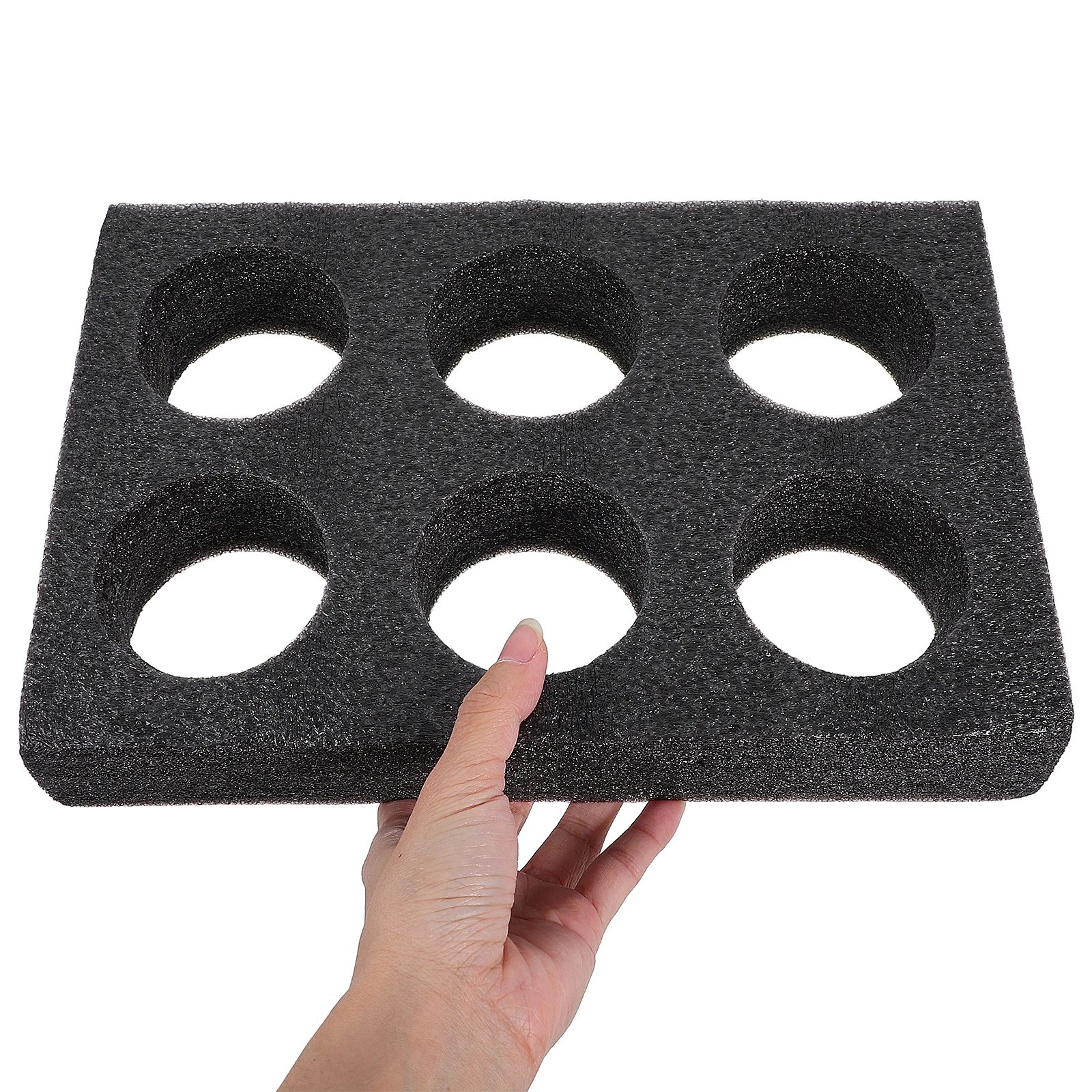 

2Pcs Pearl Milk Tea Cup Holder Sponge Fixed Shock Absorbing Drink Carrier Rack 6Cups Lightweight Portable Mug Stand