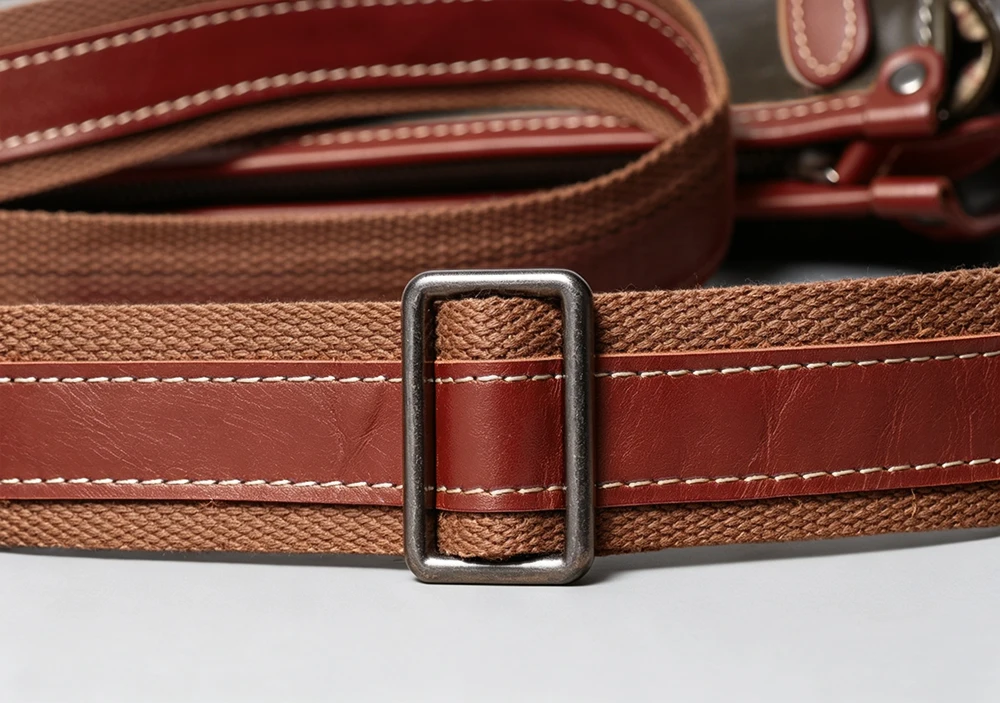 LUOKIR Unisex-Umhängetasche aus Leder, Umhängetasche aus Rindsleder mit Oberschicht, trendige Paarung mit Pendler-Briefträgertasche – Detail 13