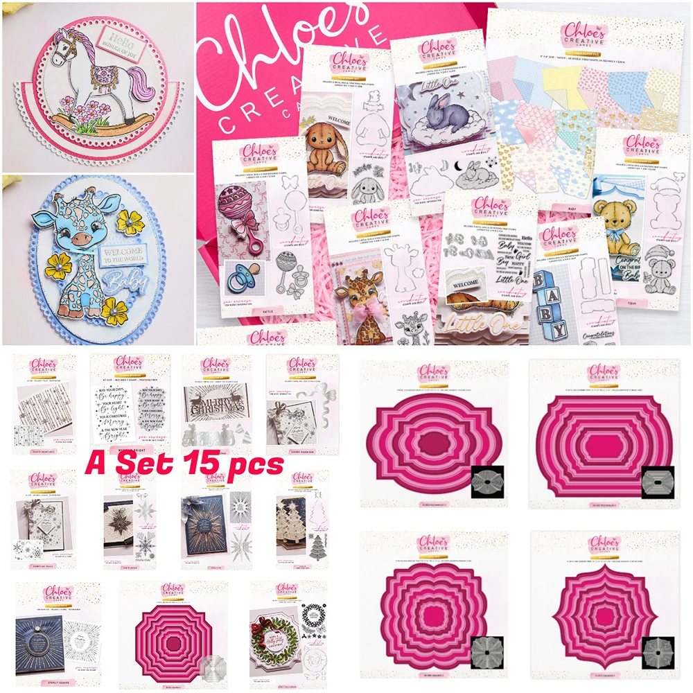 2026 Neue Chloes Baby Kollektion Sentiment Stanzformen Stempel Scrapbook Tagebuch Prägeschablone DIY Grußkarten Dekoration