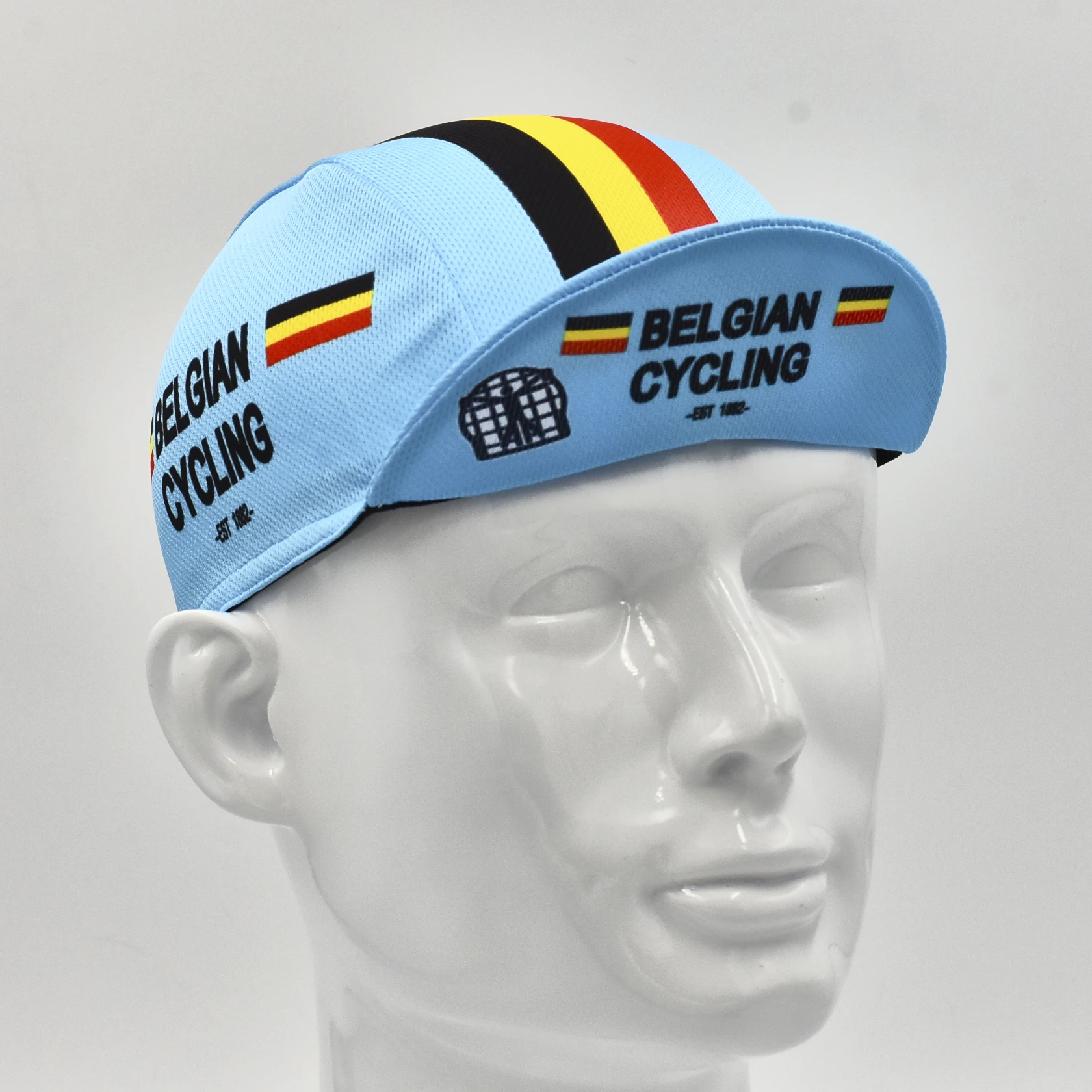 Classic Retro Belgium Cycling Cap Summer Breathable Racing MTB Bicycle Hat