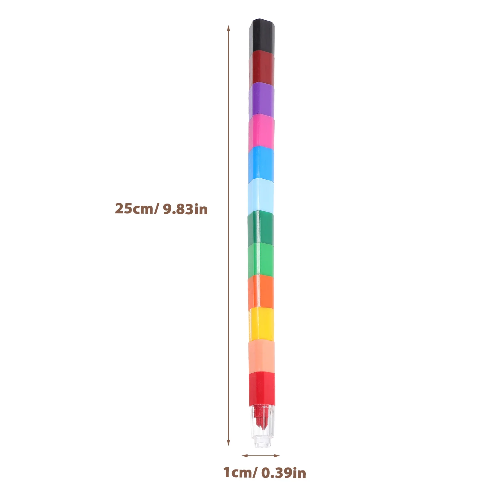 Lápis de cor empilháveis para crianças, lápis de cor para crianças, 12 cores, canetas de cera