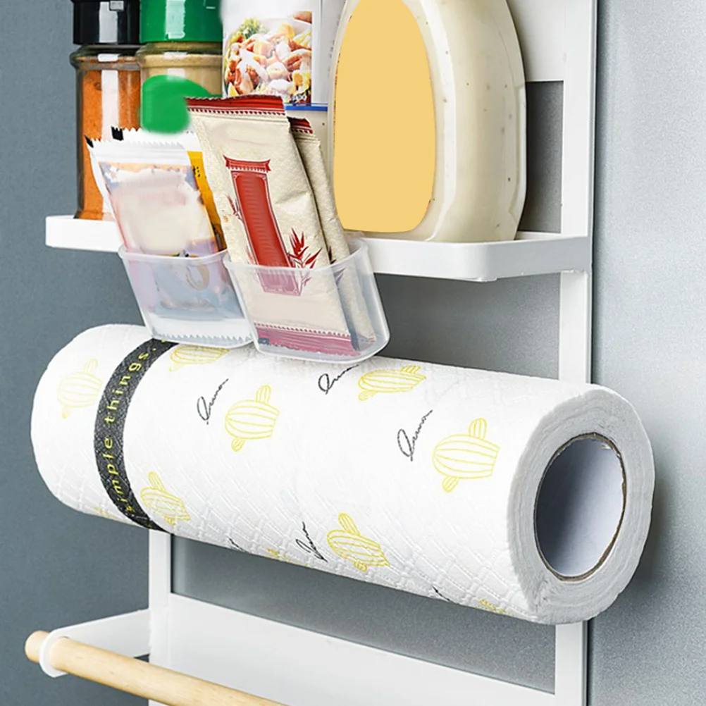 4pcs Fridge Storage Box Premium Pp Material Mini Fridge Organizer Refrigerator Side Door Bins Seasoning Bag Holder Hanging