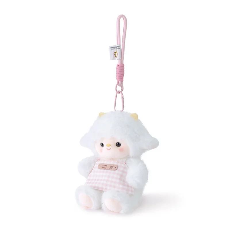20cm 귀여운 실물 같은 양 플러시 펜던트 핑크 블루 양 플러시 키체인 백팩 장식 여행 동반 인형 어린이 생일 선물 ﻿ 선물