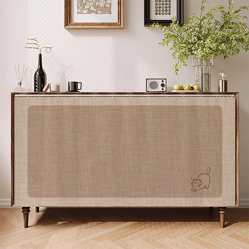 Japanese Wabi Sabi Style No Door Cabinet Cover Curtains, Miscellaneous Cabinets, Dust-Proof Curtains, Ugly Curtains, Velcro