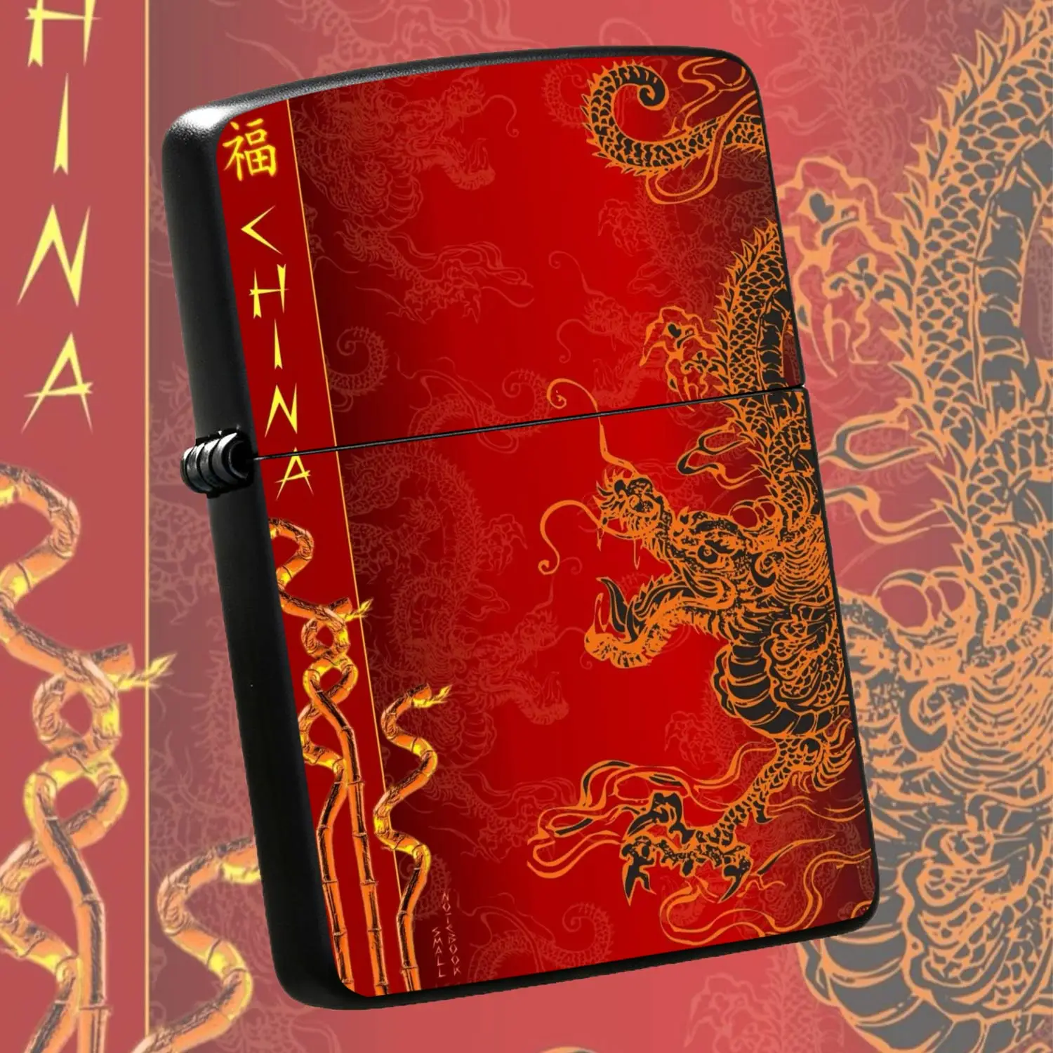 Vibrantfu Dragon Pattern Lighter, Classic Oriental Auspicious Red Gold Aesthetic Design, Portable Practical Daily Use Igniter, Ideal For Festive Gifting, Casual Carry, All Scenarios Application, Exquisite A Humorous And Interesting Lighter
