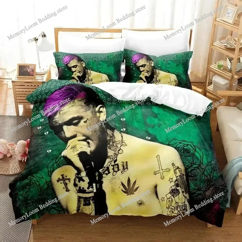 

3D Print Duvet Cover Cute Rapper Lil Peep Pattern Quilt Covers for Children Single-Twin-Queen-King Bedding Soft Set Home Textile
