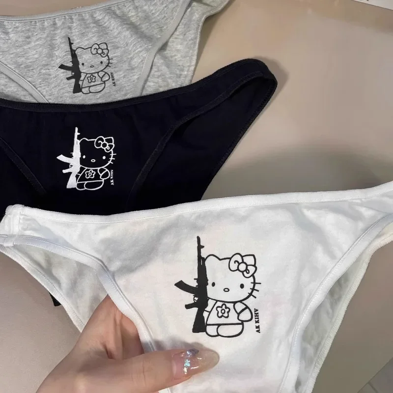 

Sanrio Hello Kitty Underpants Women Sexy Anime Cotton Underwear Cartoon Cute Fashion Pantys Lingerie Girl Sexy Low Rise Briefs