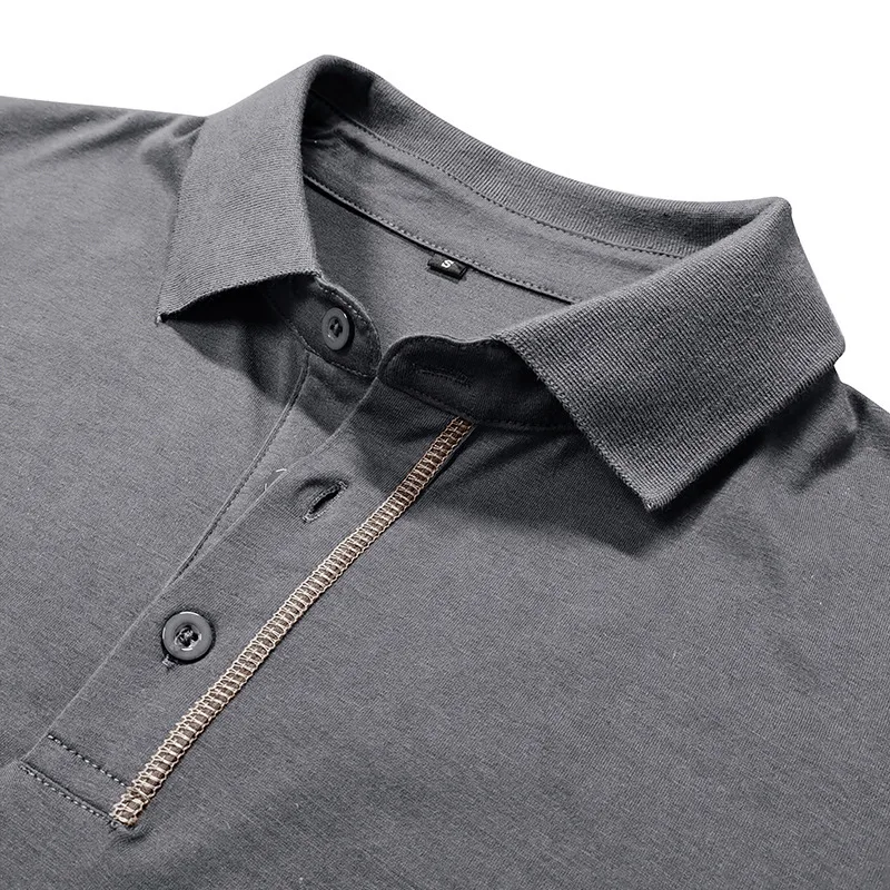 Solid Color Short Sleeve Men's Polo Shirt Fashionable Business Casual Patchwork Collar Top Breathable Daily Sports T-shirt