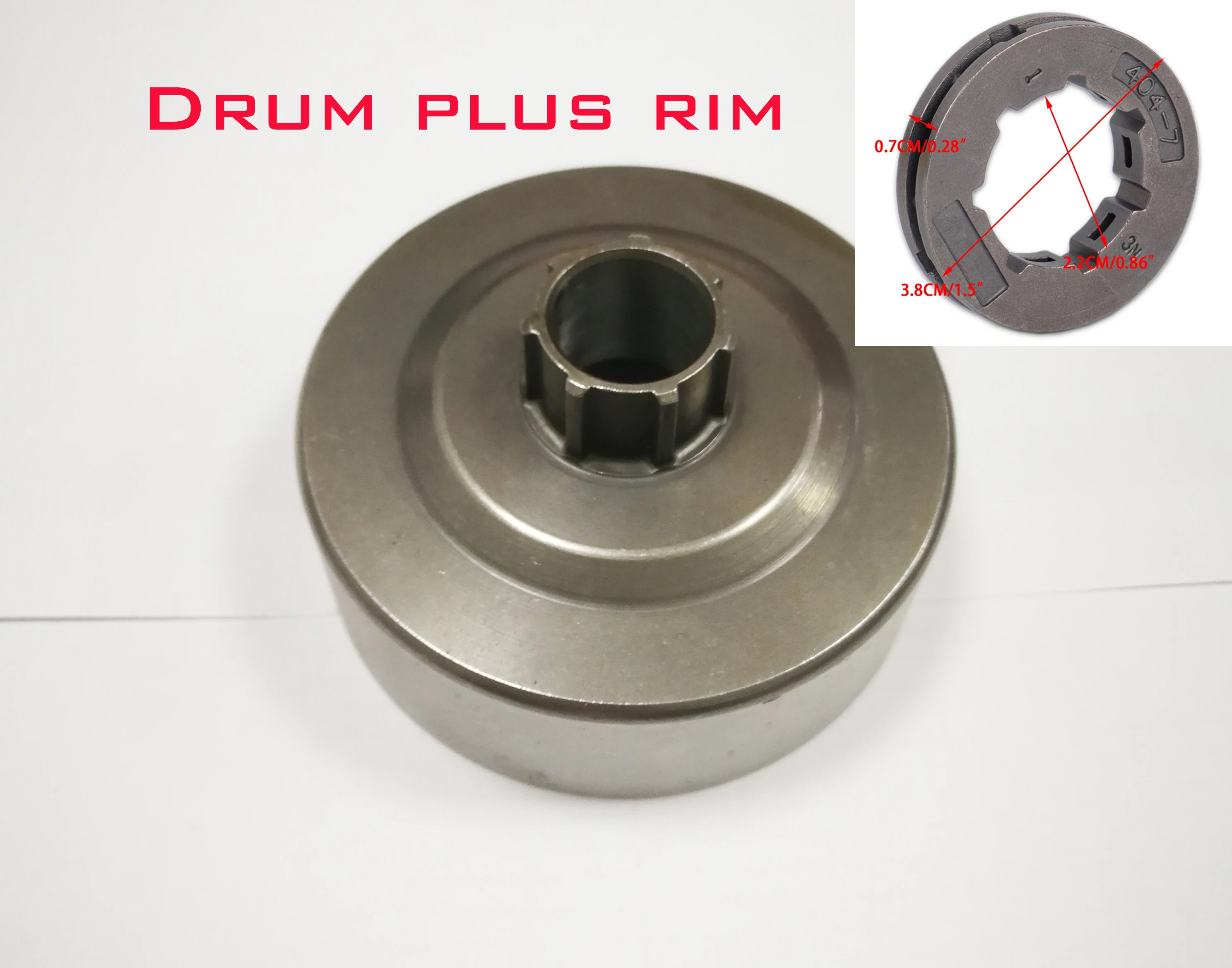 

Separate Clutch Drum Puls Rim Pitch 404" Inch Shell For STL 070 Chain Saw Spline 7T Tooth Saw Chain Driven