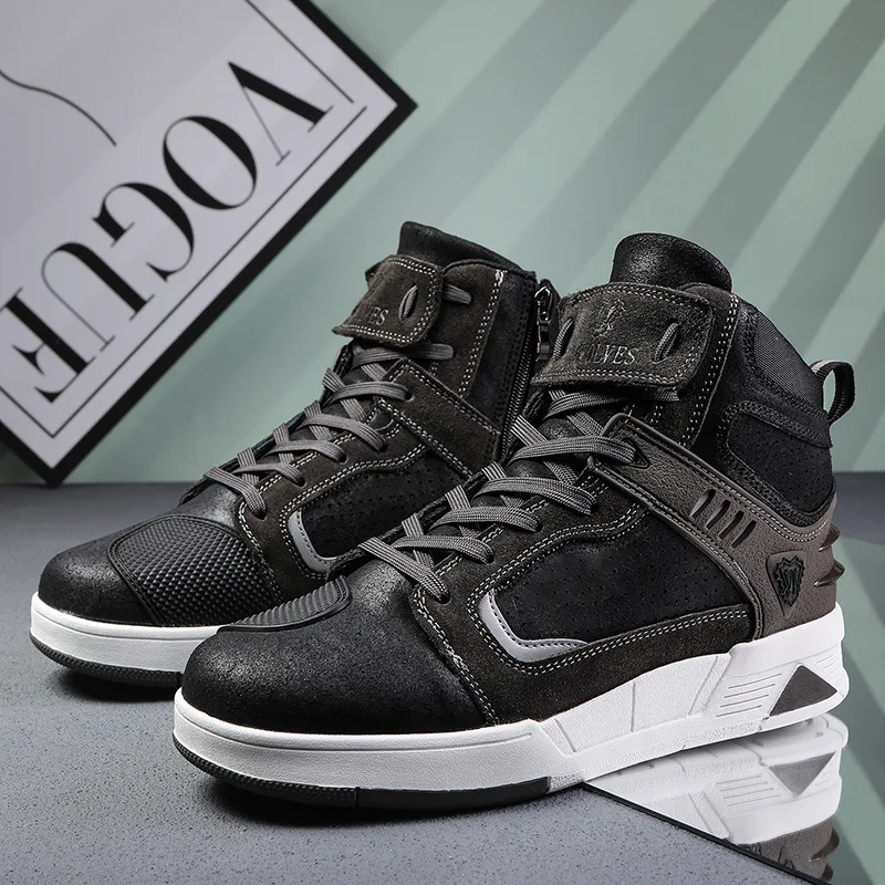 

Men's Motorcycle Shoes Cowhide Breathable Men Motorbike Shoes High Quality Motocross Protective Boots Motos Non Slip Sports Boot