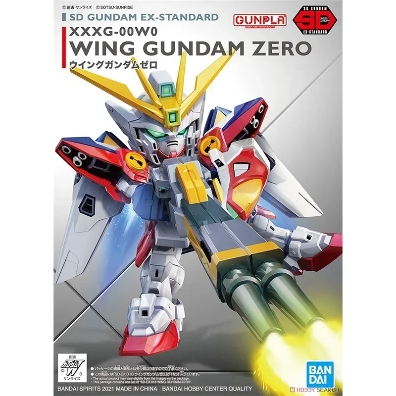 Bandai Original    SD BB XXXG-00W0 ANIME FIGURE WING GUNDAM ZERO GUNDAM COLLECTION GUNPLA    Anime Action Figure Assembly