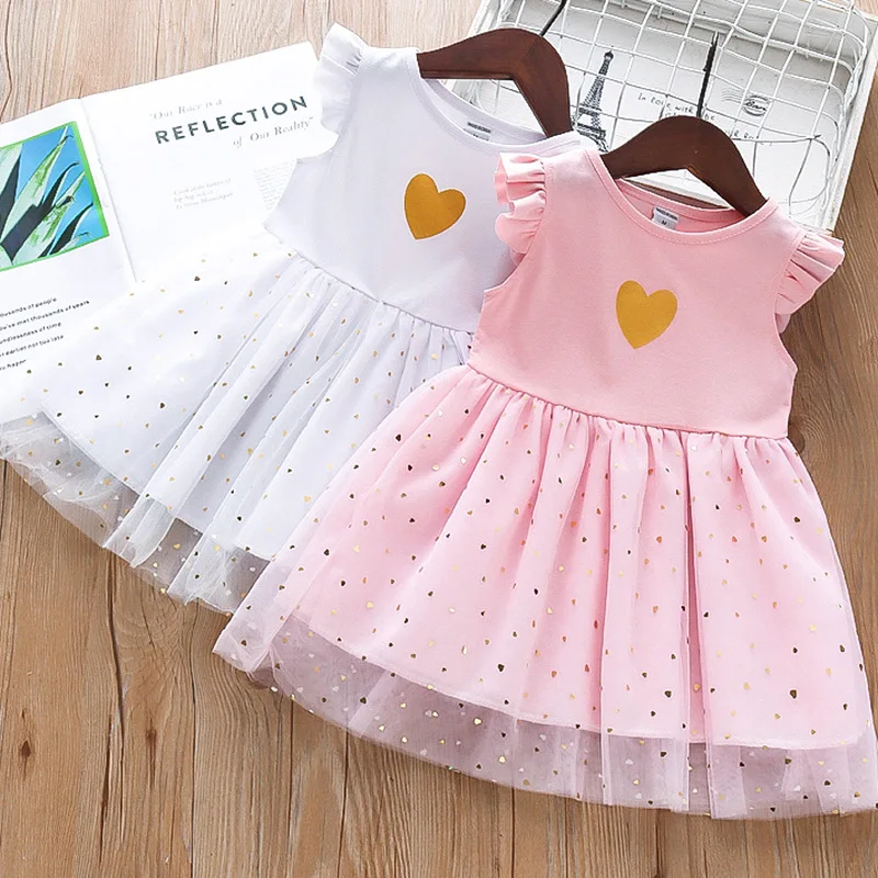 

Kid Girl Dress Tulle Tutu Princess Dress Sequined Wedding Ball Gown Birthday Party Costume Children Clothing Baby Girl A1028