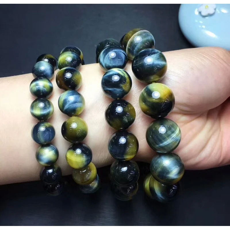 Rough Fantasy - Bracelet Female Men's Yellow 's Blue Tiger Eye' Stone