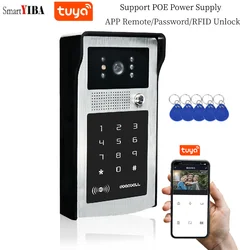SmartYIBA Tuya Smart WIFI/IP HD Video Door Phone Support POE Switch 1080P Video Intercom Password RFID Unlock Doorbell