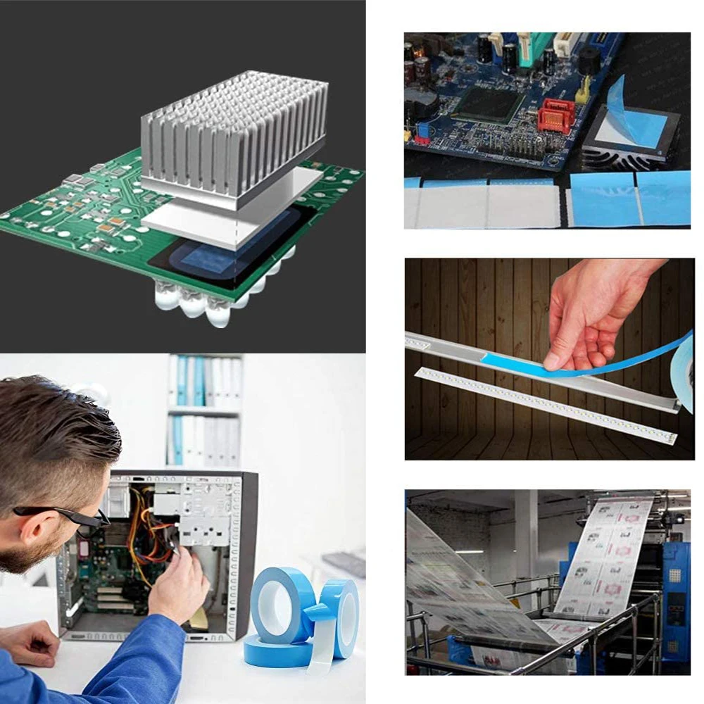10 m, 5 m/Rolle, mehrbreitiges Transferband, doppelseitiges wärmeleitendes Klebeband für Chip, PCB, GPU, CPU, LED-Streifen, Kühlkörper – Detail 9