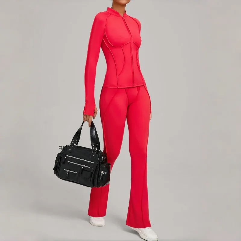 

Women's Autumn and Winter Yoga Clothes Hair Grinding Slimming Hip Lifting Fitness Clothes Outdoor Running Sportswear