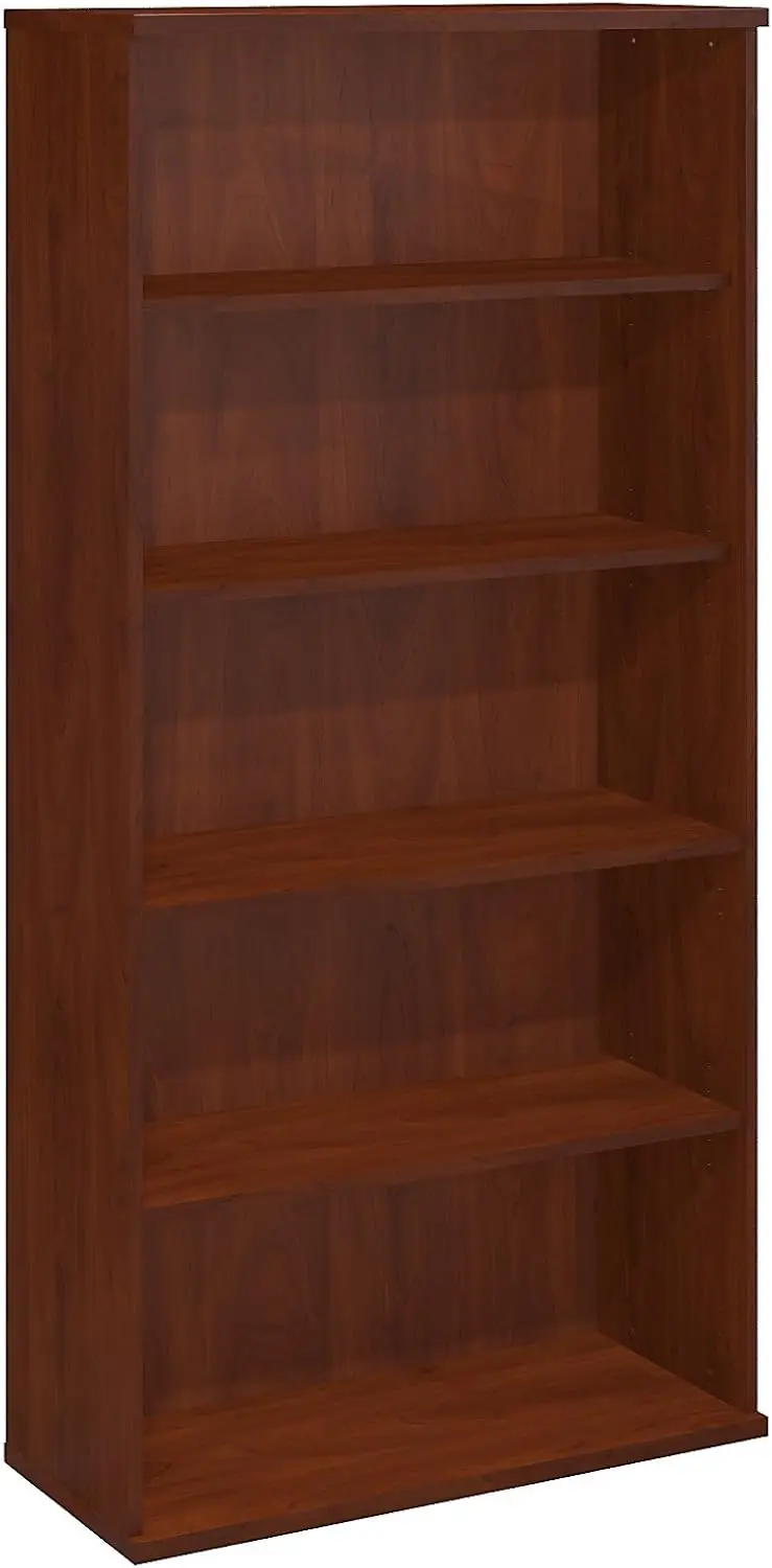 

Series C 36W Tall 5 Shelf Bookcase In Hansen Cherry, Large Storage And Display Bookshelf For Home Or Professional Office