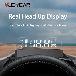 Vjoycar Head Up Display Mirror Projector Car Speedometer OBD2 HUD Guage RPM Fuel Consumption Alarms Car Electronic Accessories