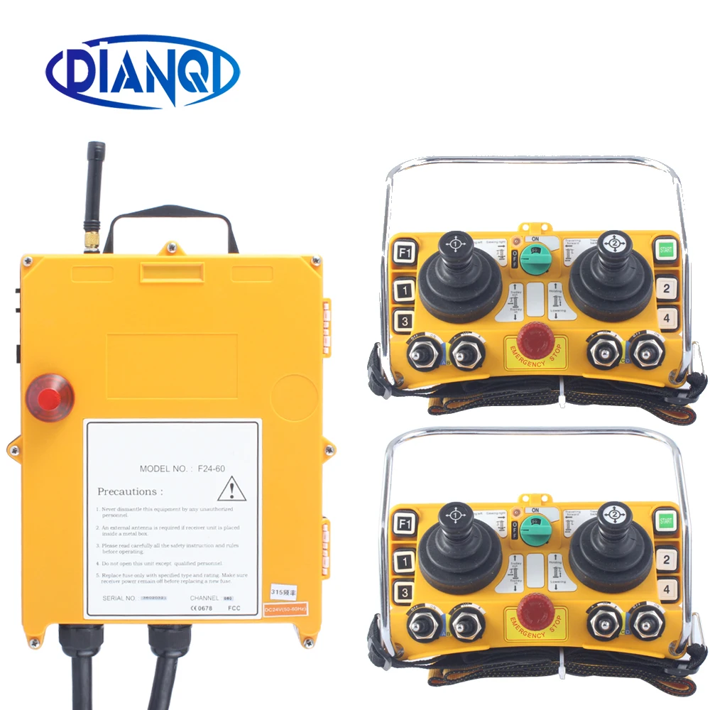 F24-60 1 receiver 2 transmitters 220V 380V 12V 24V Wireless Industrial Remote Controller Electric Hoist Control Switch