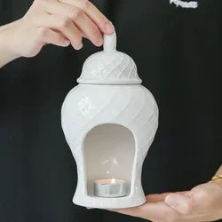 Ginger Jar Aromatherapy Furnace Ceramic Incense Candle Furnace Household Candle Ceramic Oil Lamp Furnace General Jar Ornaments