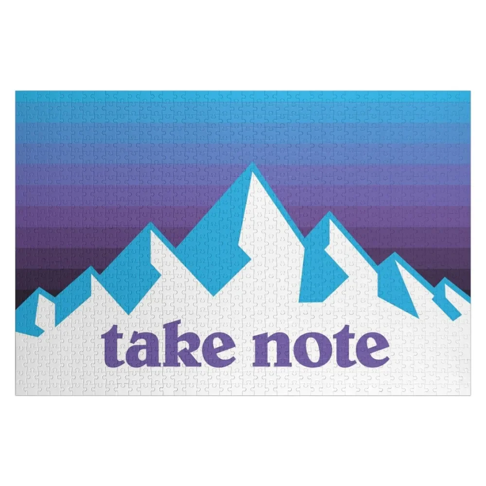 

Take Note mountains 90s Jigsaw Puzzle Personalised Name Custom Photo Puzzle