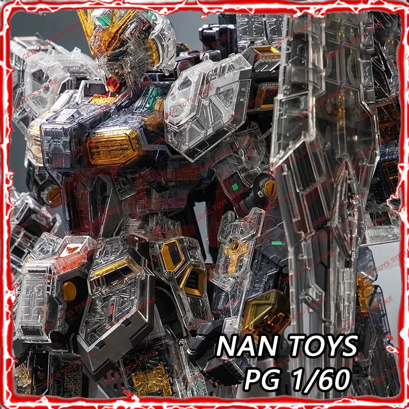 NAN Toys PGU RX-93 Nu Resin, Figura de Acción con Cuerpo Transparente y Armadura Exterior Transparente, Escala 1/60, Kit de Modelo para Armar, Regalo de Cumpleaños