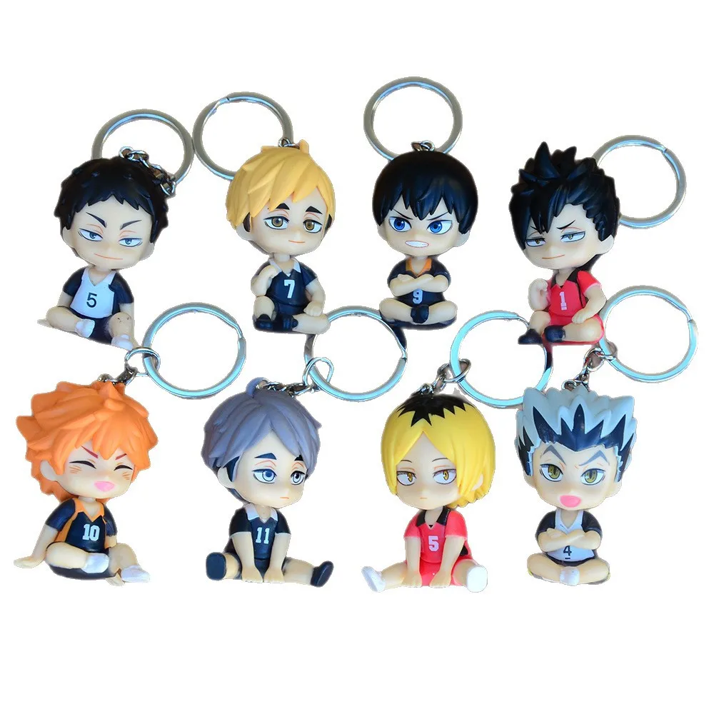 Haikyuu!! Japanese Anime Peripheral PVC Action Figures Keychain Collectible Desk Ornaments Creative Birthday Gifts for Boy Toy