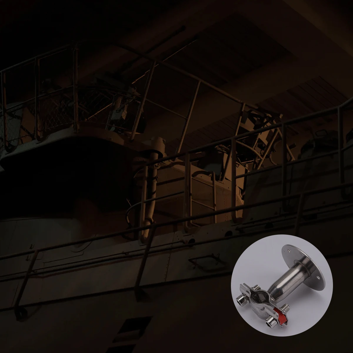 

4pcs Stainless Steel Pipe Brackets Wall Ceiling Mount Corrosion Resistant Durable Supports for Horizontal Vertical Installation