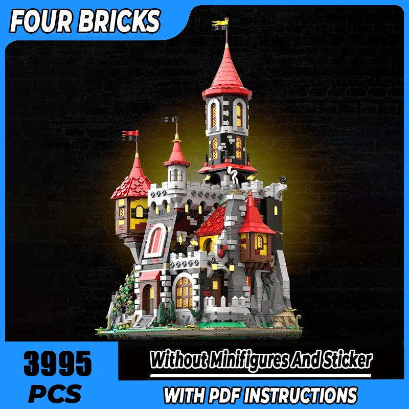 

Castle fortress scene new moc bricks Bat Lord`s Castle technology modular bricks model gift christmas toy DIY set assembly！