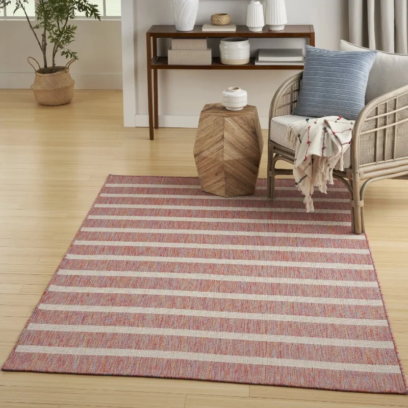 

Positano Indoor/Outdoor Rainbow Ivory 5' x 7' Area Rug (5x7)