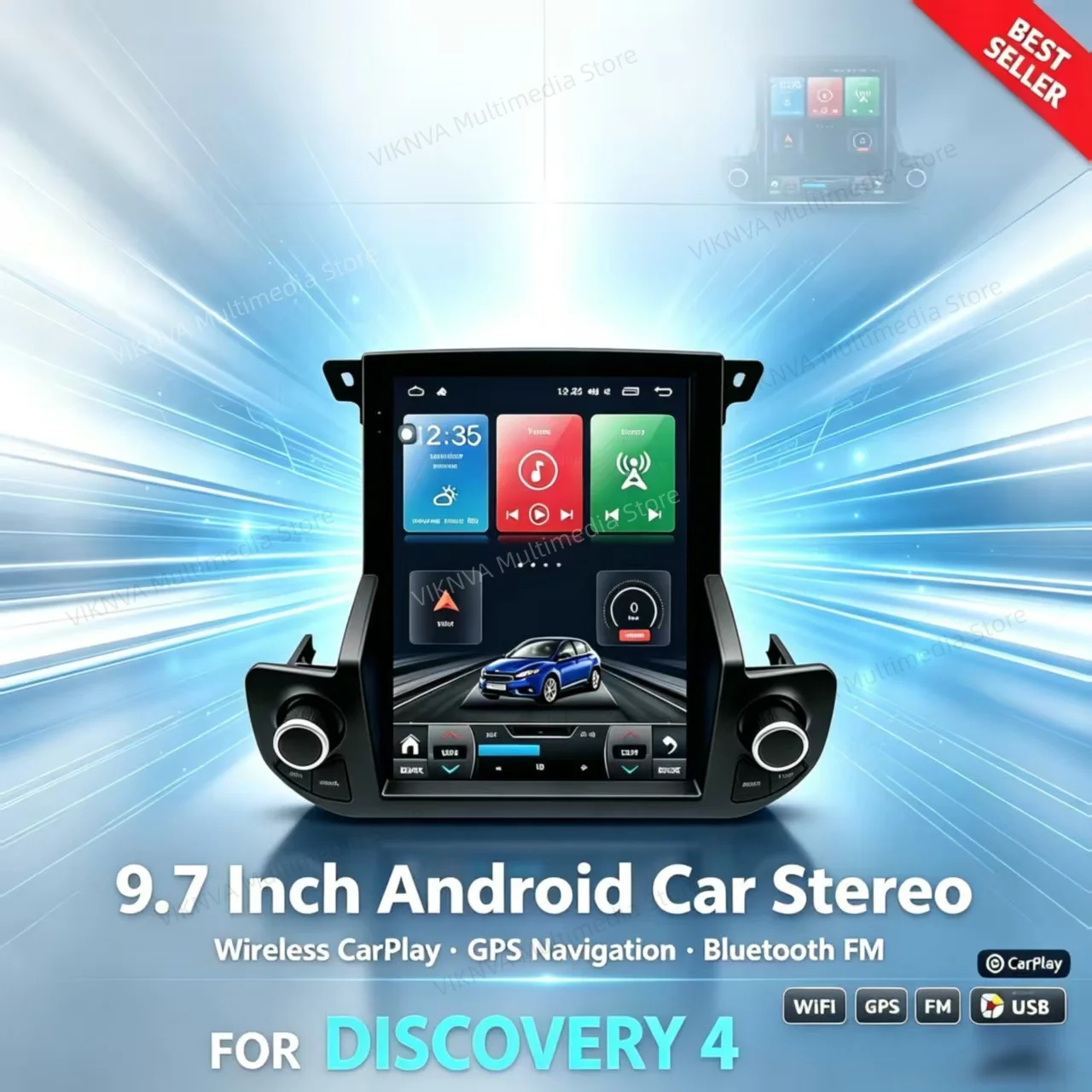 Android 14 For Land Rover Discovery 4 LR4 2009-2016 Car Radio Automotive Multimedia Vertical screen Carplay Auto Bluetooth GPS