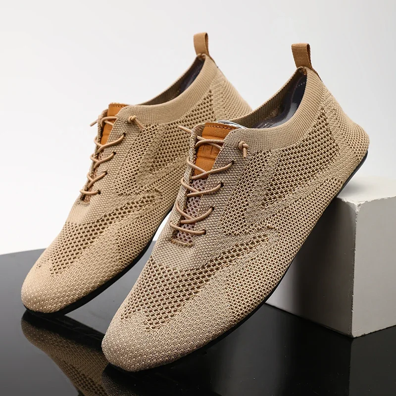 Mesh Men Shoes Breathable Casual Sneakers High Quality 2024 Trendy Lightweight Outdoor Walking Male Flat Shoe Zapatillas Hombre