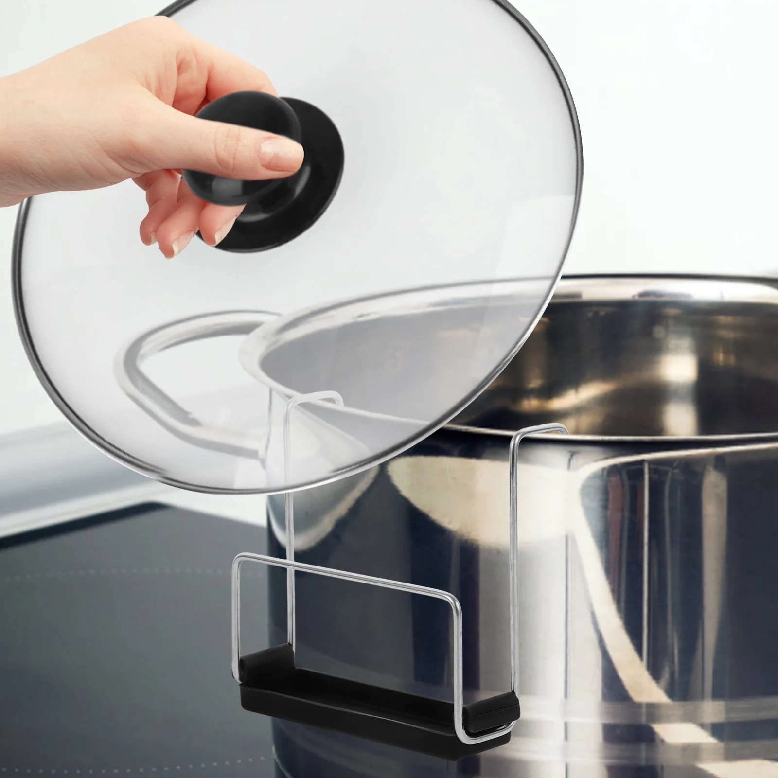 

Pot Lid Rack Kitchen Organizer Cover Holders for Heavy Duty Multi-functional Heat-resistant Slow Cooker