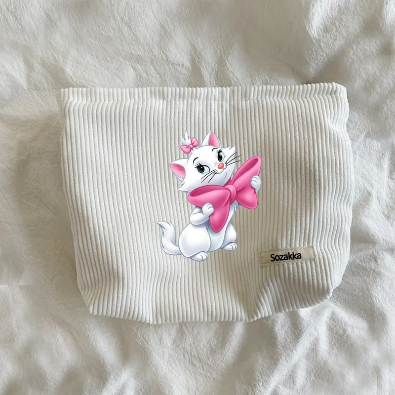 Bolsa de cosméticos Kawaii de Disney Marie, nueva bolsa de cosméticos de moda de dibujos animados Ins Popular, bolsa de artículos de tocador de