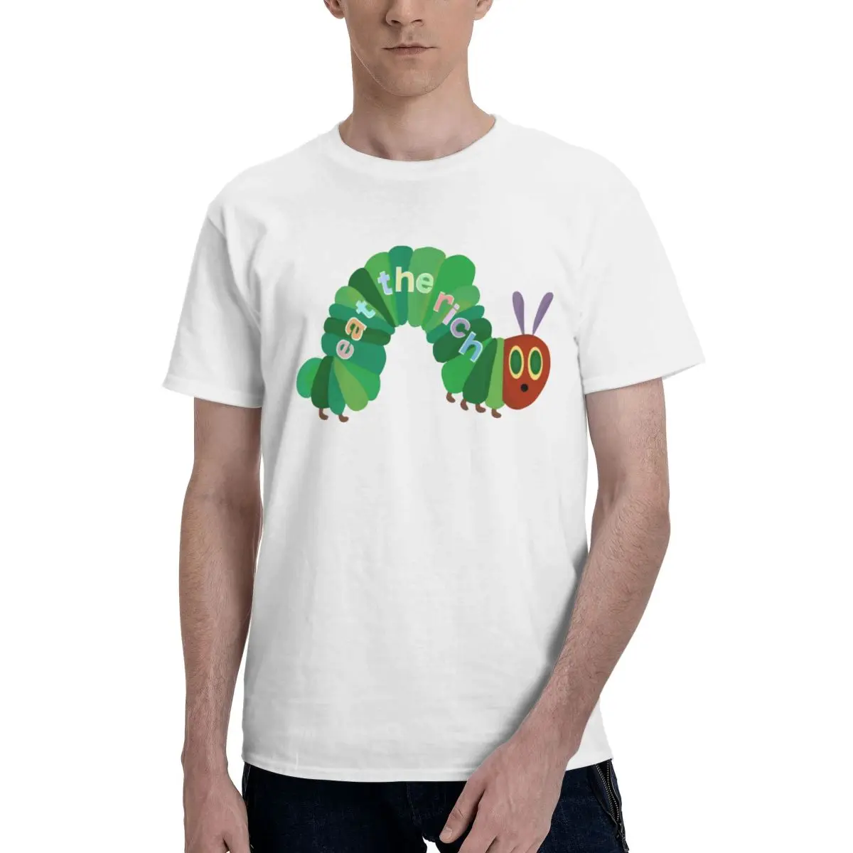 Eat The Rich Hungry Caterpillar T Shirts Graphic Y2K Gifts Tees Tshirt For Men Women Clothing