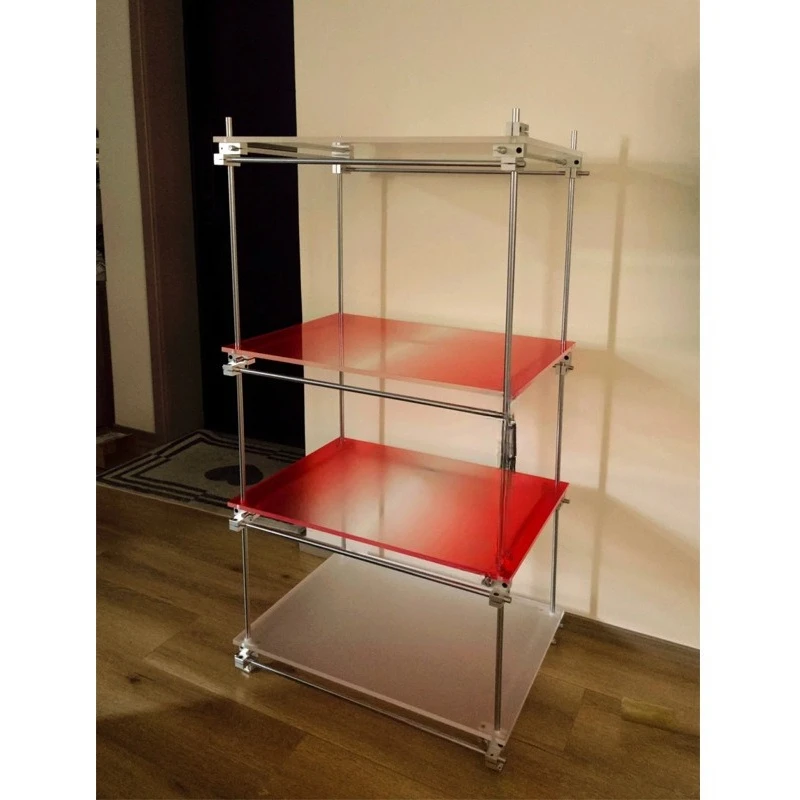 Optical axis shelf Floor-to-ceiling bookshelf Living room storage rack Display shelf Color acrylic multi-layer