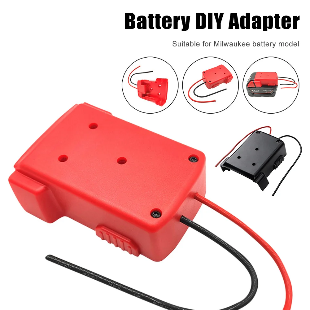 For Milwaukee 18V Lithium Battery Power Wheel Adapter Secure Battery Adapter Good Power Convertor for DIY Skateboard/Toy Car